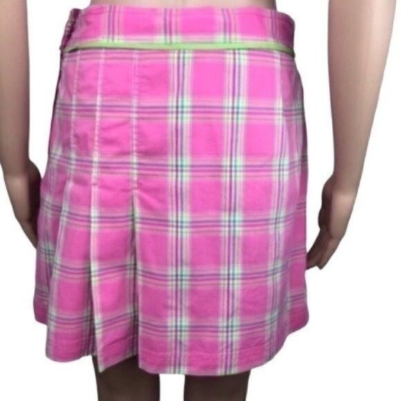 Lilly Pulitzer pleated plaid skort side zip size 2 - Picture 2 of 6